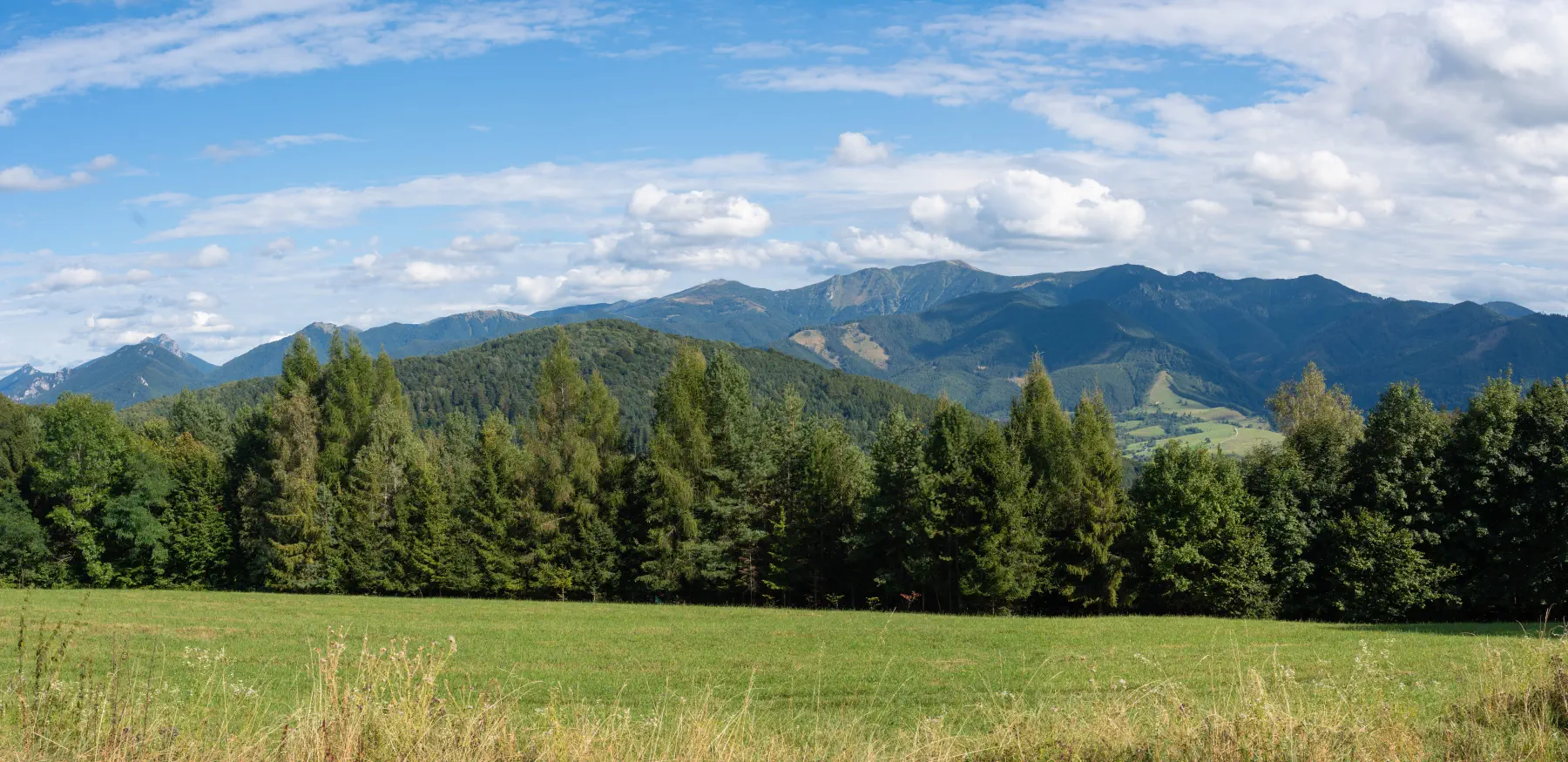 Widok na góry Mała Fatra